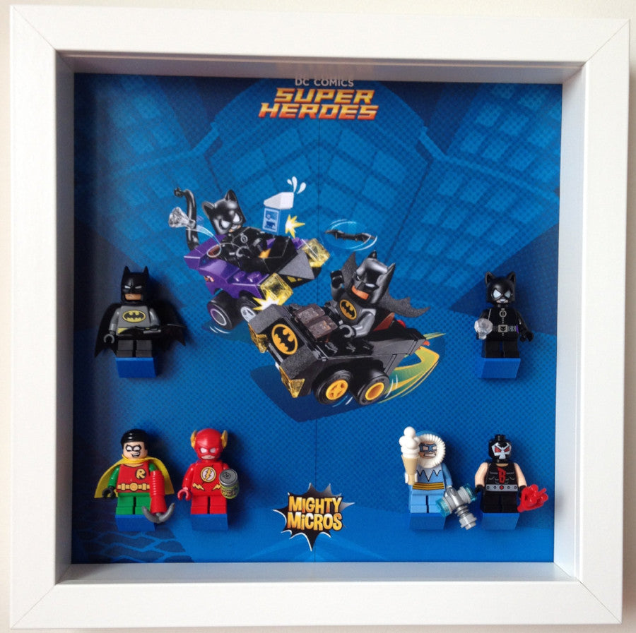 Lego® Mighty Micros DC Super Heroes Display Frame - Showcase Your Mini Superhero Collection - Perfect for Home Decor, Office Display & Gift Giving