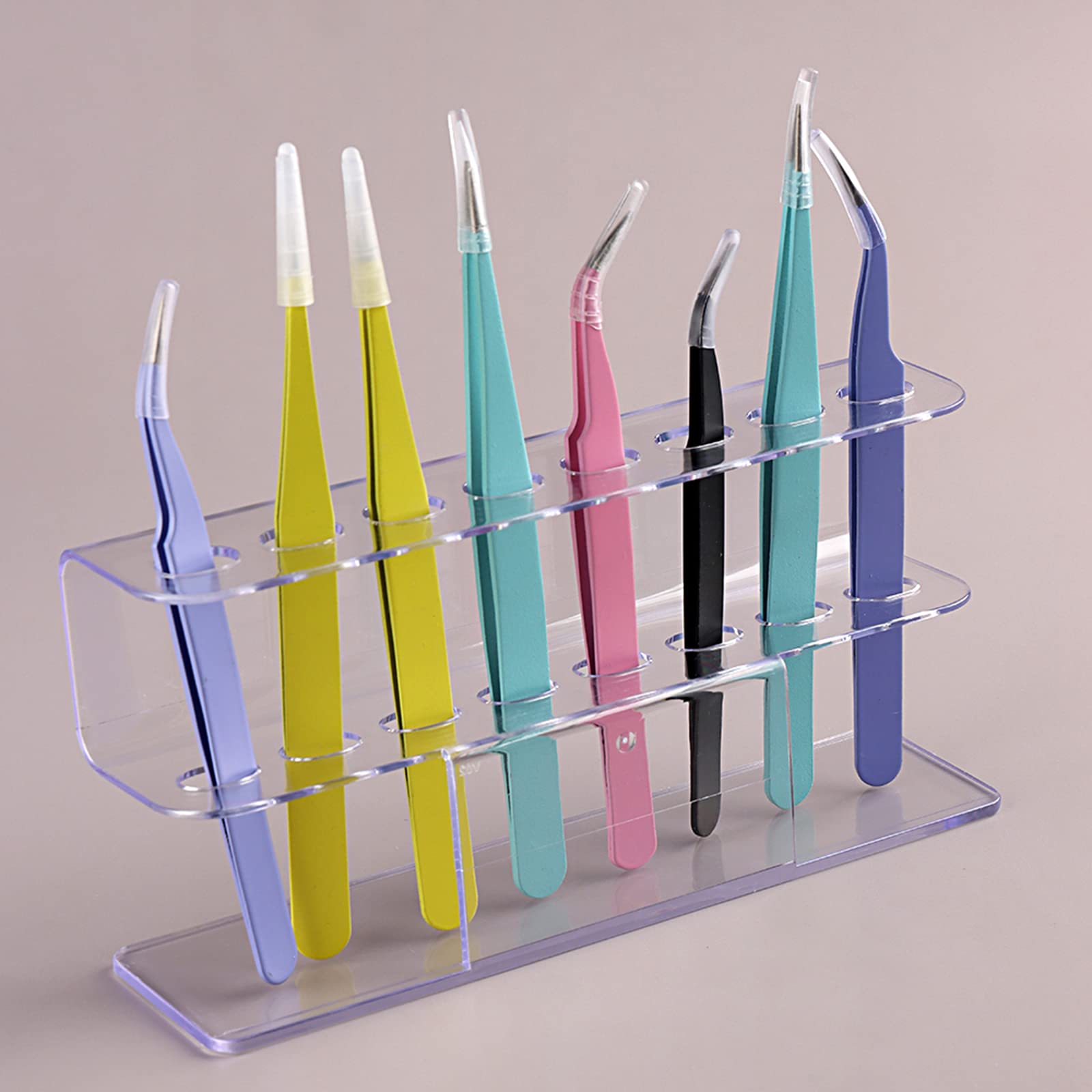 8-Hole Eyelash Tweezer Holder Stand - Professional Lash Extension Tool Organizer for Salon & Home Use - Perfect for Stylists, Beauty Gifts & Makeup Storage