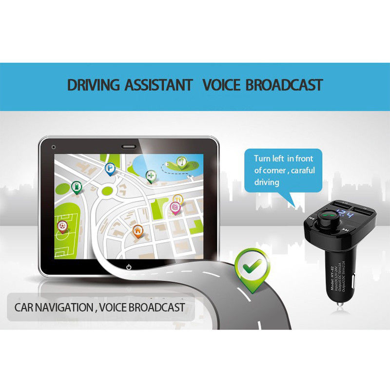Wireless Bluetooth FM Transmitter for Car - MP3 Player, Hands-Free Calling & Dual USB Charger - Perfect for Road Trips and Commuting