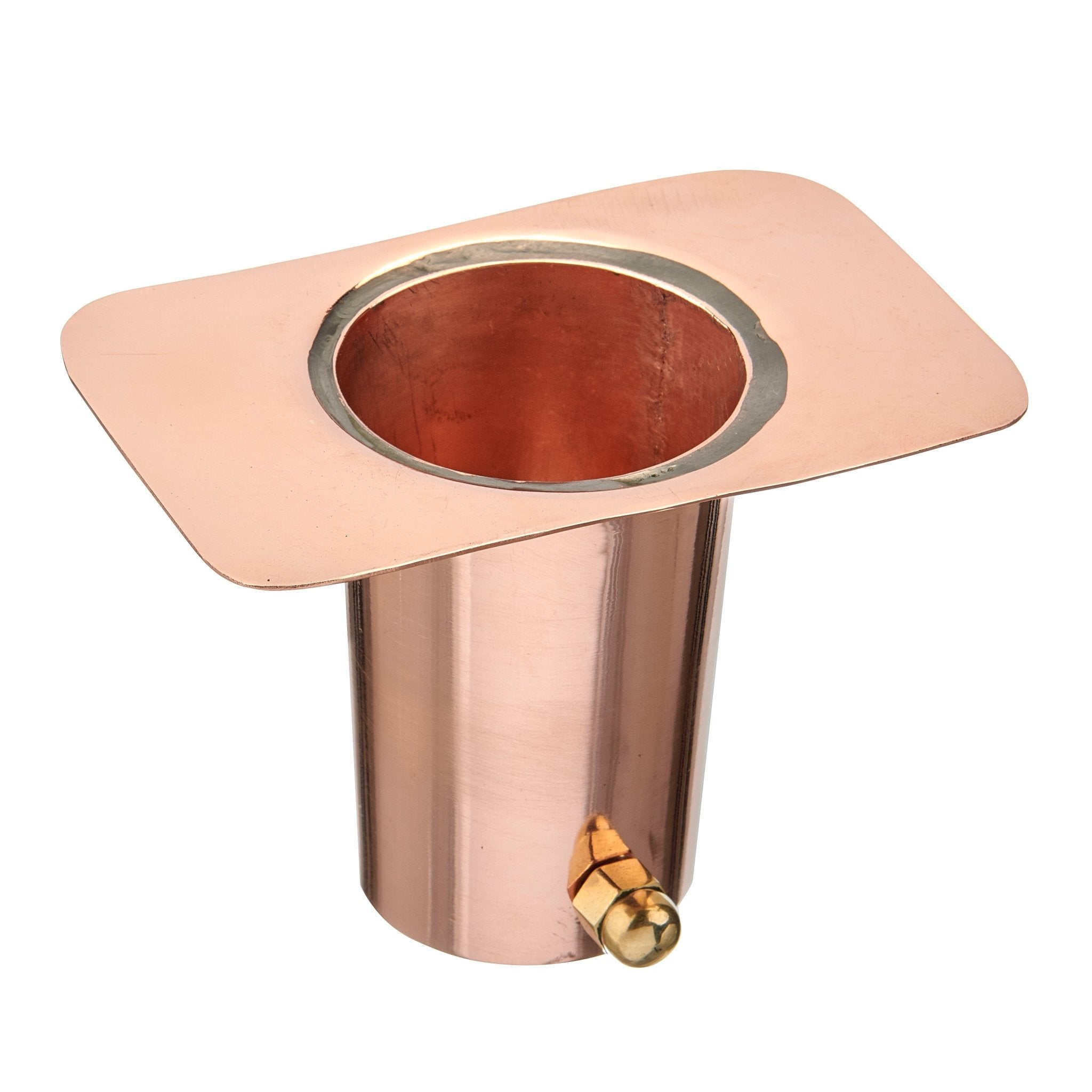 Copper Rain Chain Funnel Adapter - Decorative Downspout Diverter for Garden, Patio & Outdoor Drainage