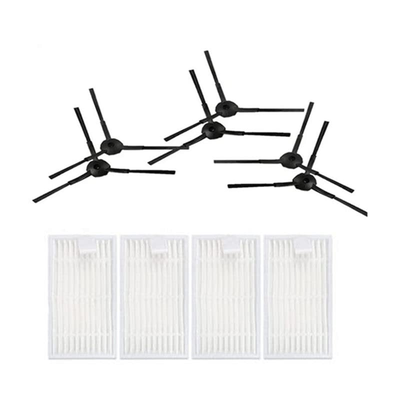 ZAIXIA Vacuum Cleaner Side Brush & Filter Replacement for Tesla RoboStar T40 Robotic Vacuum - Compatible Parts for Efficient Cleaning | Perfect for Hardwood Floors, Carpets & Pet Hair Removal