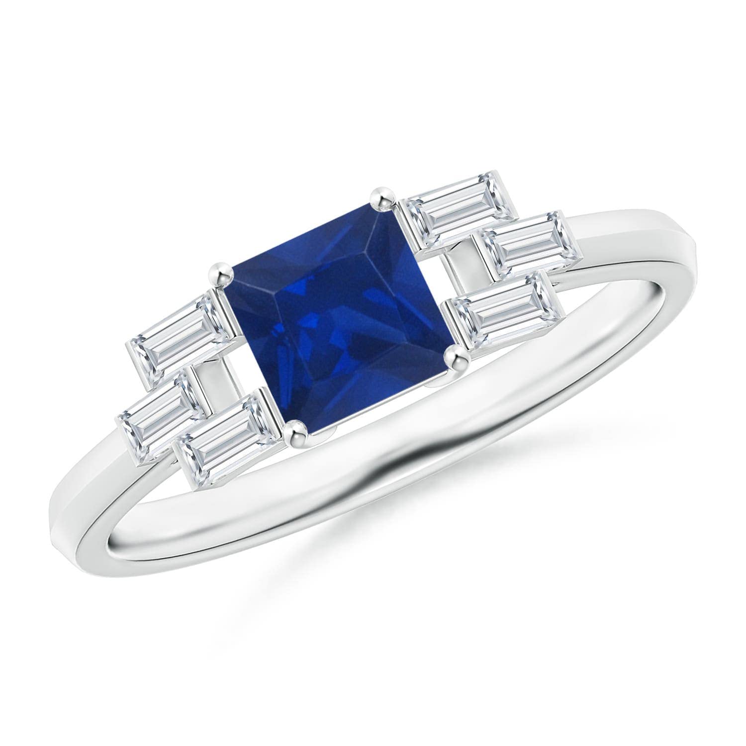 Natural Blue Sapphire Solitaire Ring for Women in 14K Solid Gold/Platinum | September Birthstone Jewelry | Wedding, Engagement & Anniversary Gift | Elegant Everyday Wear & Special Occasions