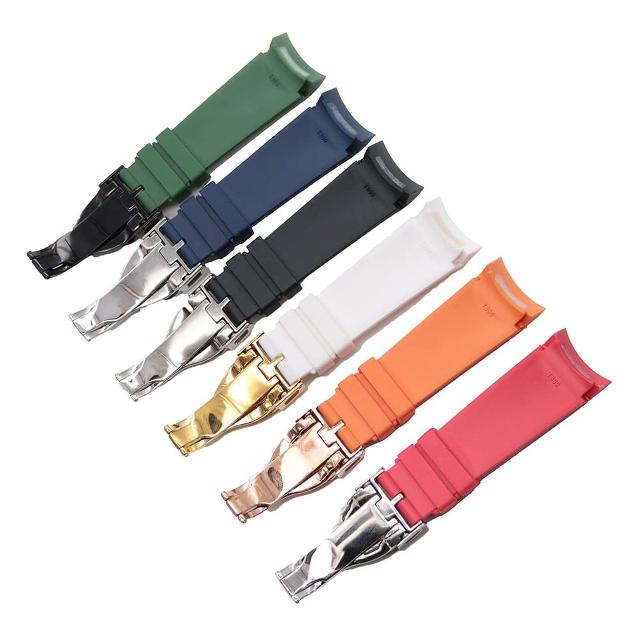 22mm Rubber Watch Band Straps for Tudor Black Bay - Durable & Comfortable Replacement Strap with Secure Clasp - Perfect for Diving, Swimming & Everyday Wear