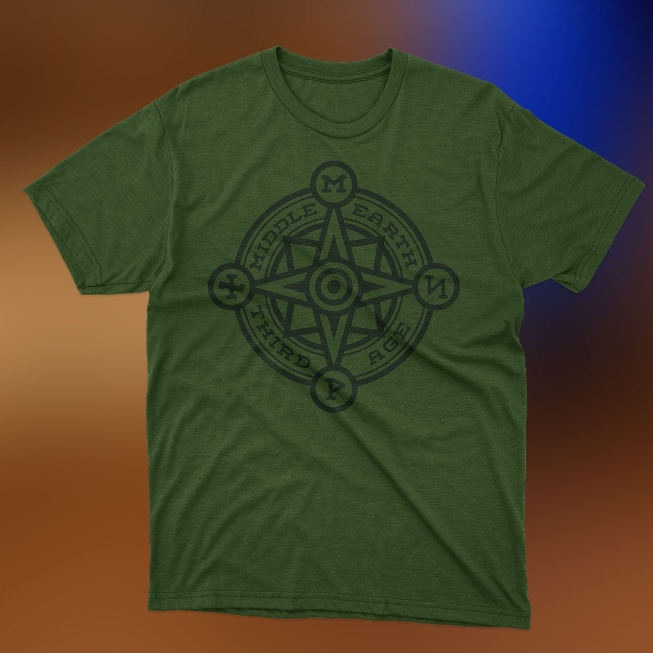 Middle Earth™ Compass Rose T-Shirt - Lord of the Rings Inspired Graphic Tee for Fantasy Fans | Perfect for Cosplay, Conventions & Everyday Wear