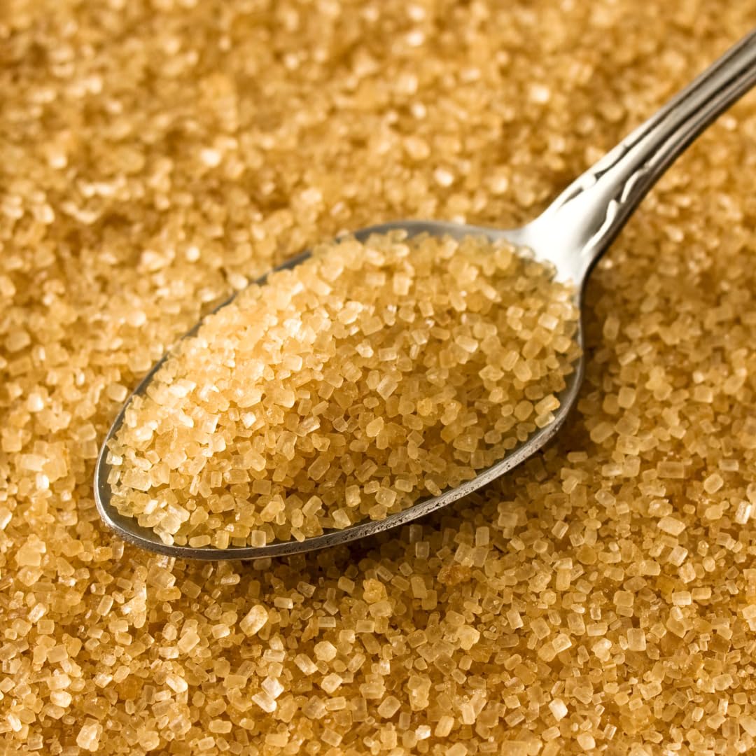 Organic Demerara Sugar 1.8 lb - Unrefined Raw Cane Sugar Crystals for Coffee, Tea, Baking & Cooking - Perfect for Sweetening Beverages, Desserts & Homemade Treats