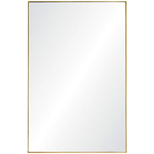 MAKLAINE Gold Leaf Modern Decorative Wall Mirror - Elegant Home Decor for Living Room, Bedroom & Entryway