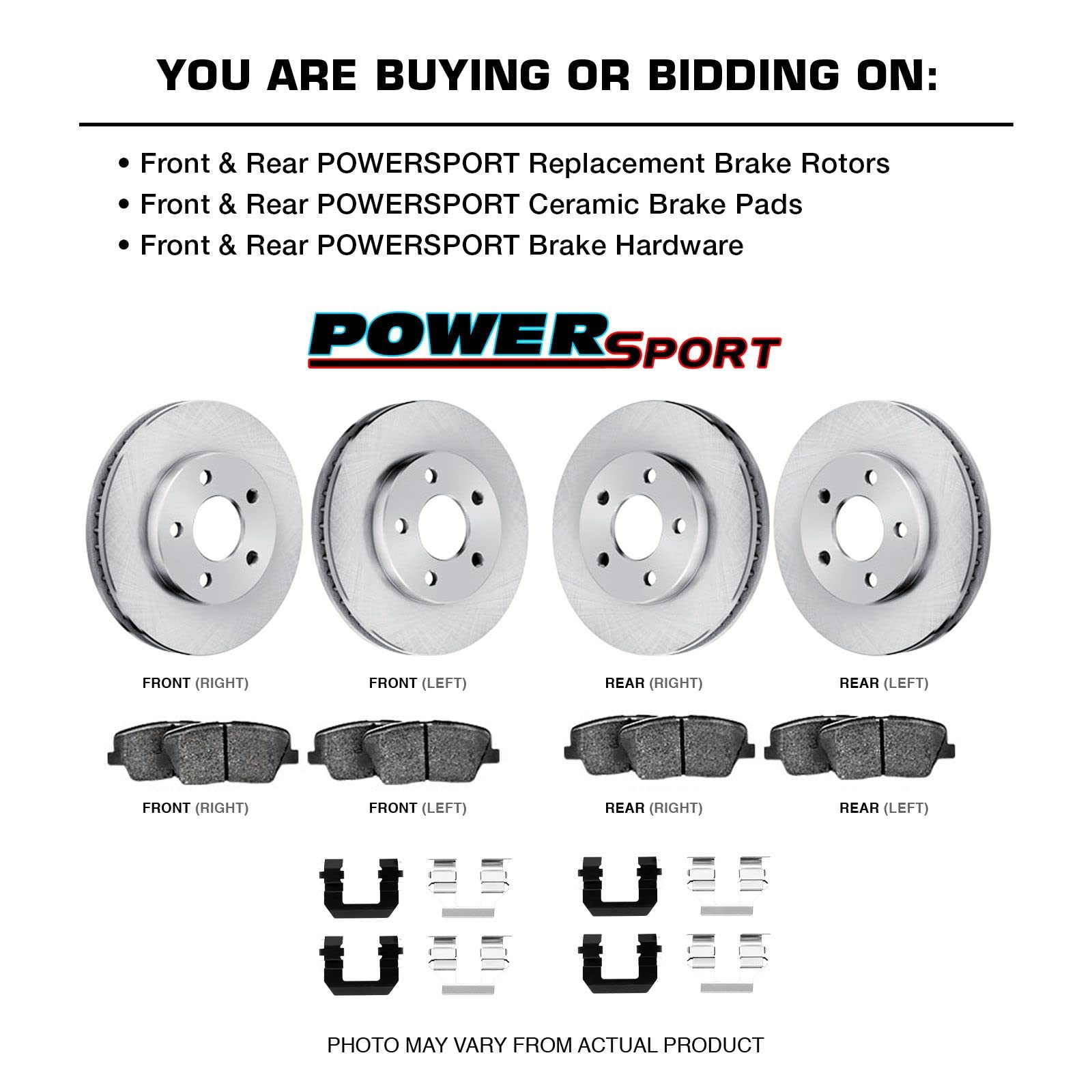 Premium Ceramic Brake Pads and Rotors Kit for 2016-2021 Lexus RX350 RX350L RX450h RX450hL - Front & Rear Brake System Replacement - High Performance for Smooth & Quiet Stopping - Perfect for Daily Commuting, Highway Driving & Off-Road Adventures