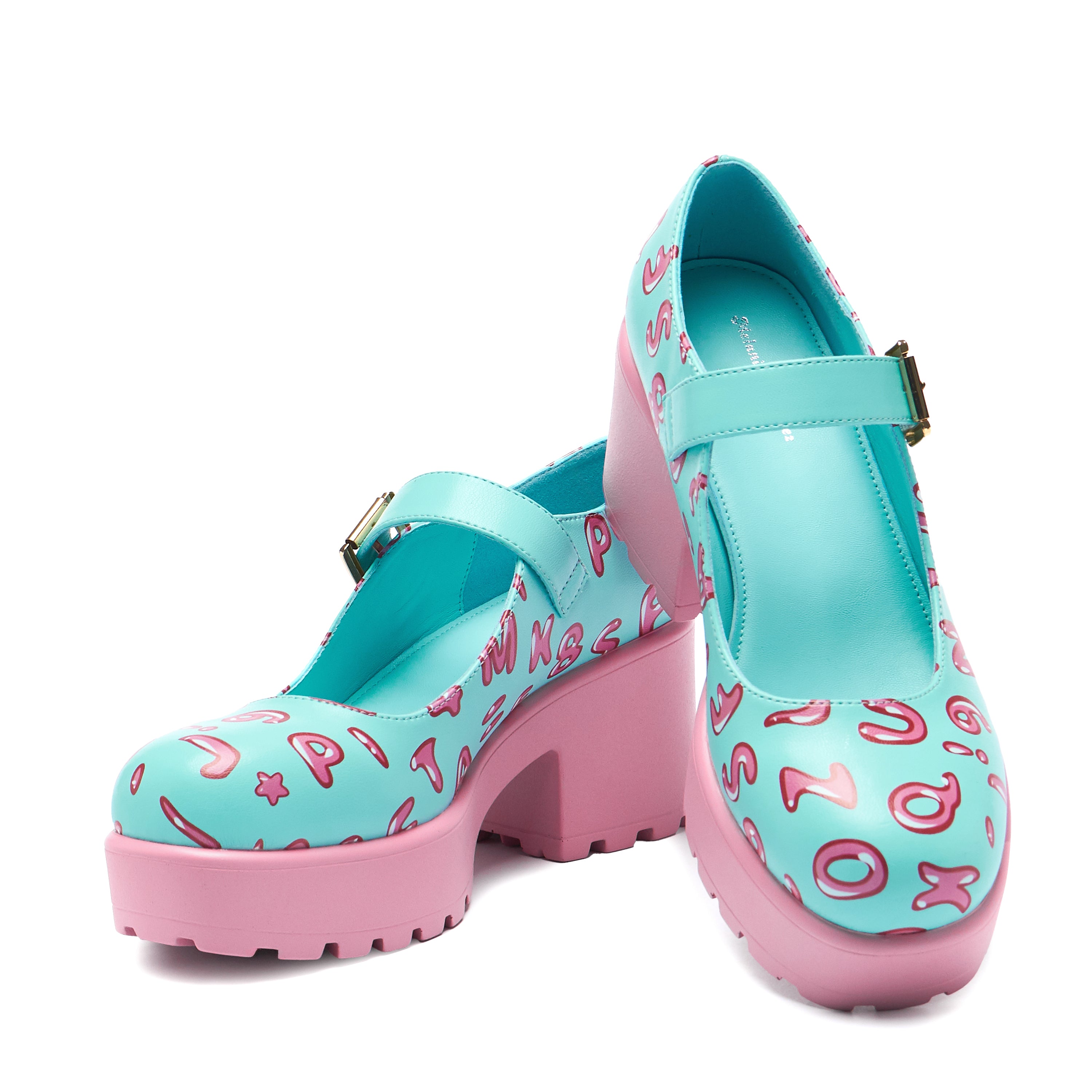Tira Mary Janes 'Melanie Alphabet Edition' - Cute & Comfortable Women's Flats for Work, School & Casual Wear | Fashionable Leather Ballet Shoes with Alphabet Print