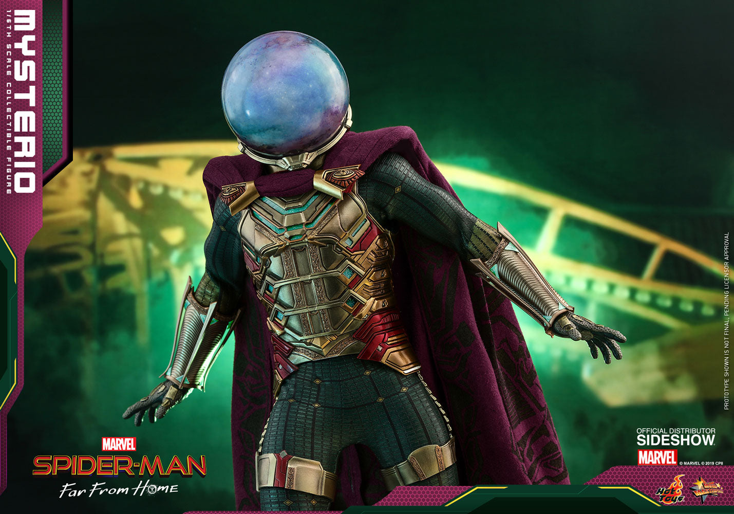 Hot Toys Marvel Comics Spider-Man Far From Home Mysterio 1/6 Scale Collectible Action Figure - Perfect for Display, Gifts & Marvel Fans Collection