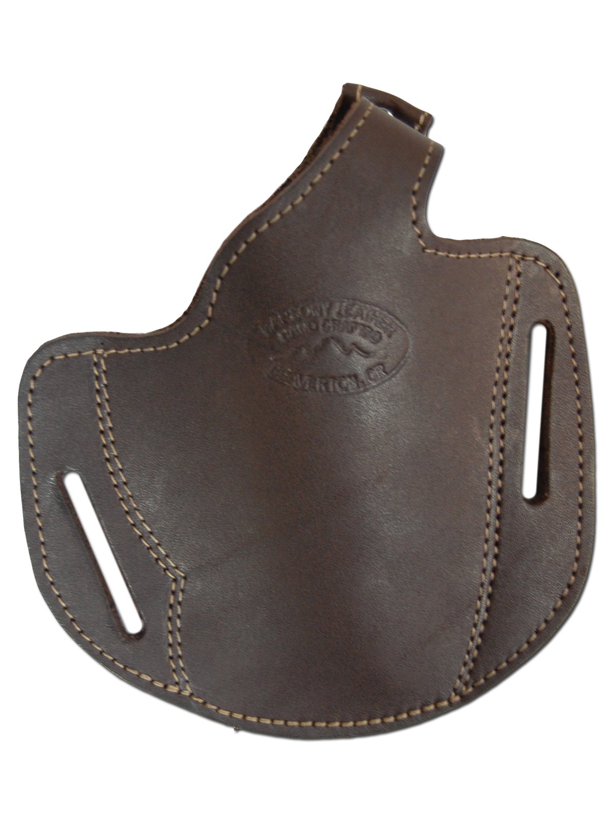 Barsony New Brown Leather Pancake Holster for 2