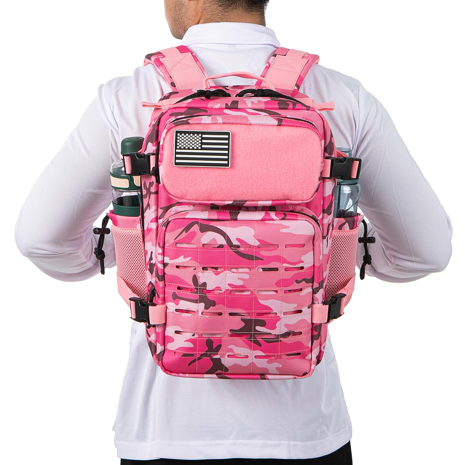 QT&QY 25L/35L/45L Military Tactical Backpack for Men - Molle Daypack, 3-Day Bug Out Bag, Hiking Rucksack with Bottle Holder - Perfect for Outdoor Adventures, Camping, Travel & Emergency Preparedness