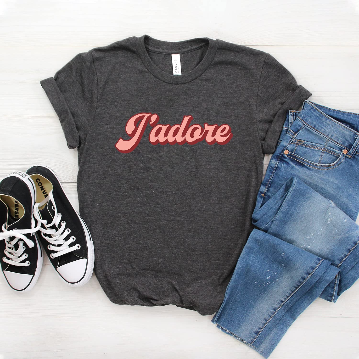 J'adore France Paris Shirt - French Gift Unisex Softstyle Tee - Perfect for Travel, Vacation & Casual Wear