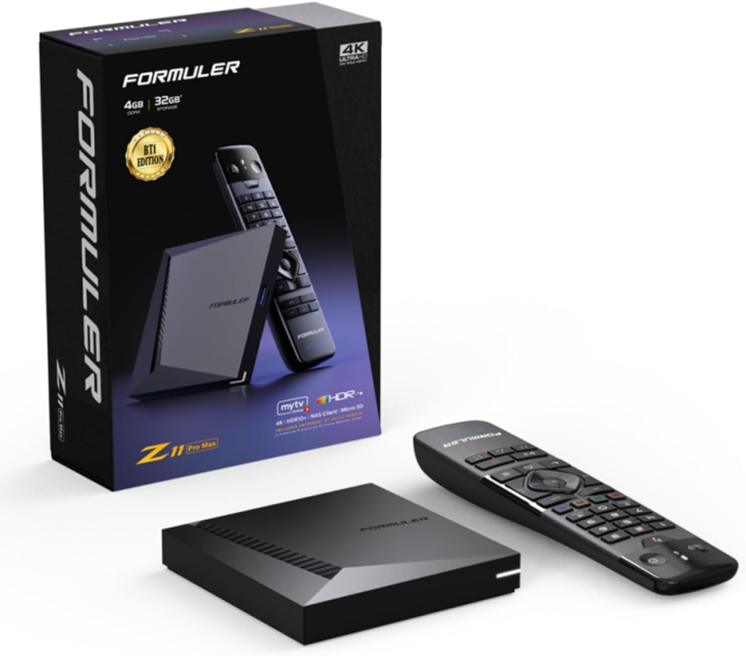 Formuler Z11 Pro Max BT1 2024 - 4K Ultra HD Android TV Box | Streaming Media Player for Netflix, Hulu, Prime Video | Fast WiFi & Bluetooth | Home Theater Entertainment System