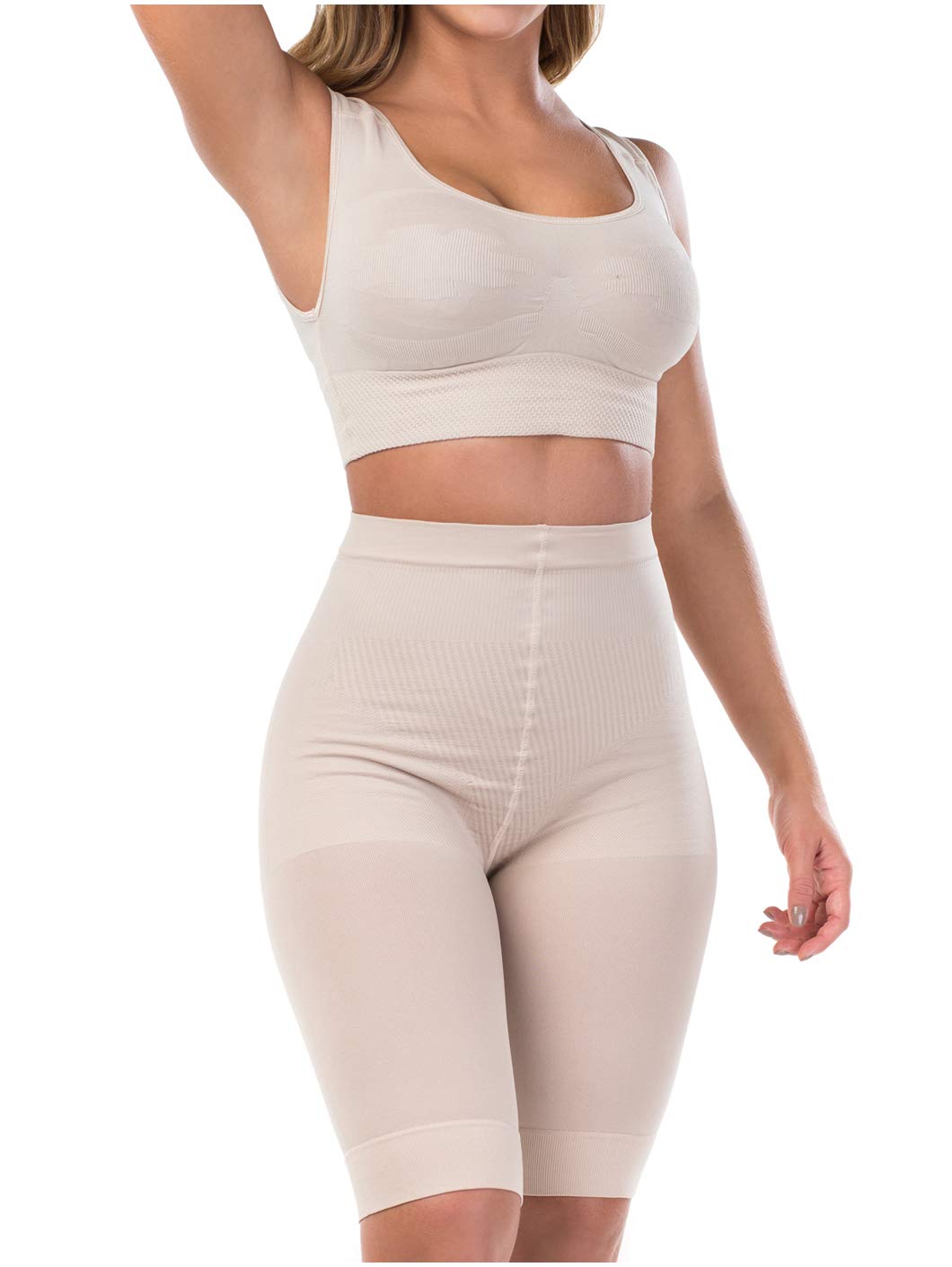 LT.ROSE 21995 Butt Lifting Capri Thigh Shapewear - Colombian Waist Trainer for Women | Slimming Body Shaper for Tummy Control & Booty Enhancement | Perfect for Workout, Party & Everyday Wear