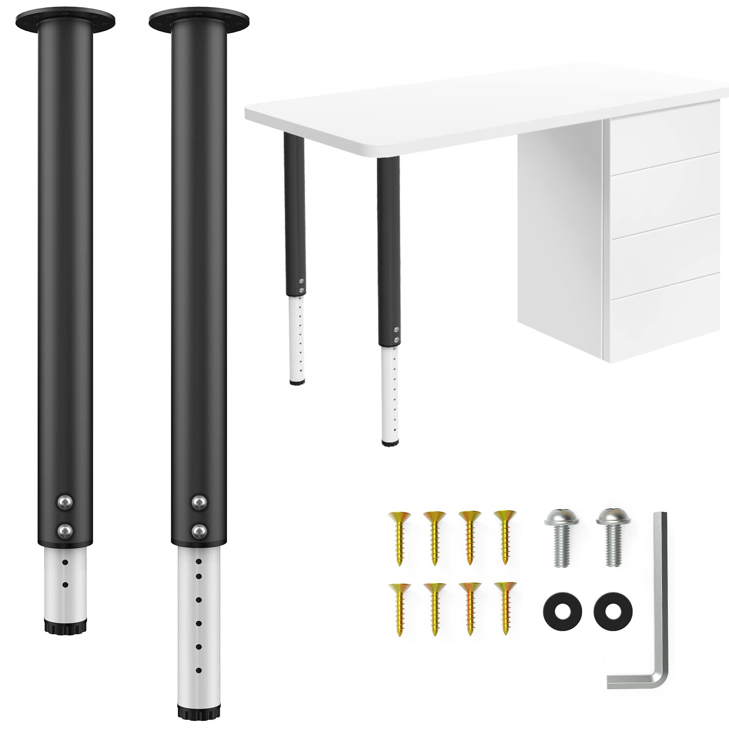 4 PCS Adjustable Table Legs 21.5