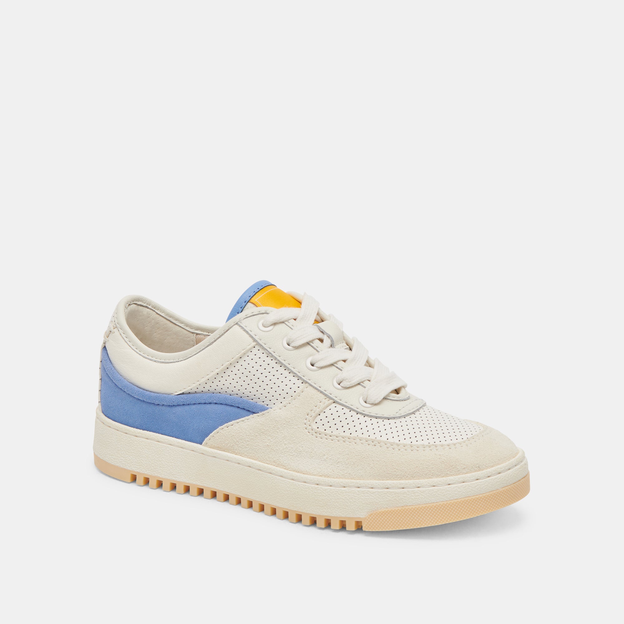 CYRIL Blue Multi Leather Sneakers for Men & Women - Comfortable Casual Walking Shoes for Everyday Wear, Gym, and Outdoor Activities