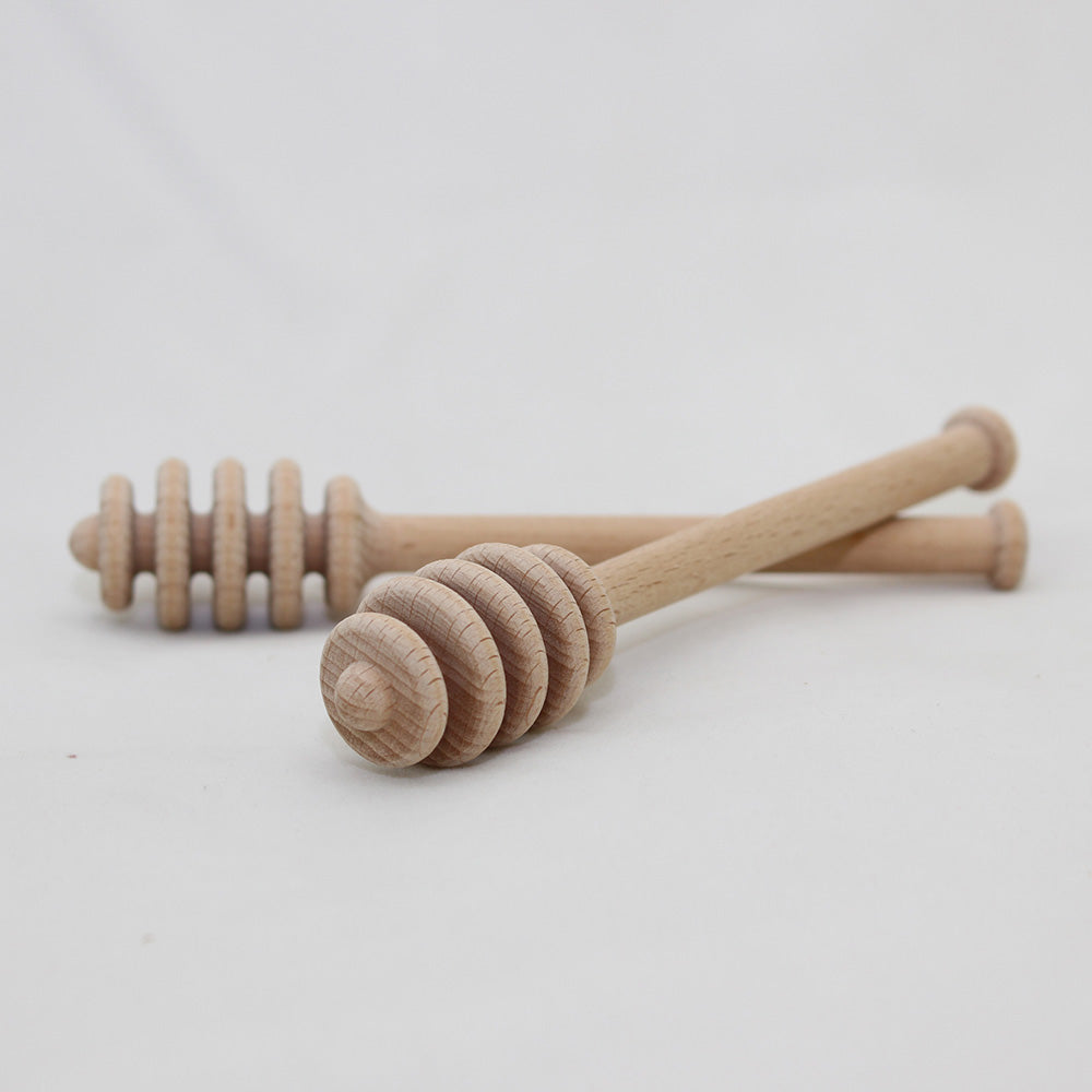 Premium Beech Wood Honey Drizzler - Natural Wooden Honey Dipper for Tea, Coffee & Desserts - Perfect for Home, Cafe & Gift Use