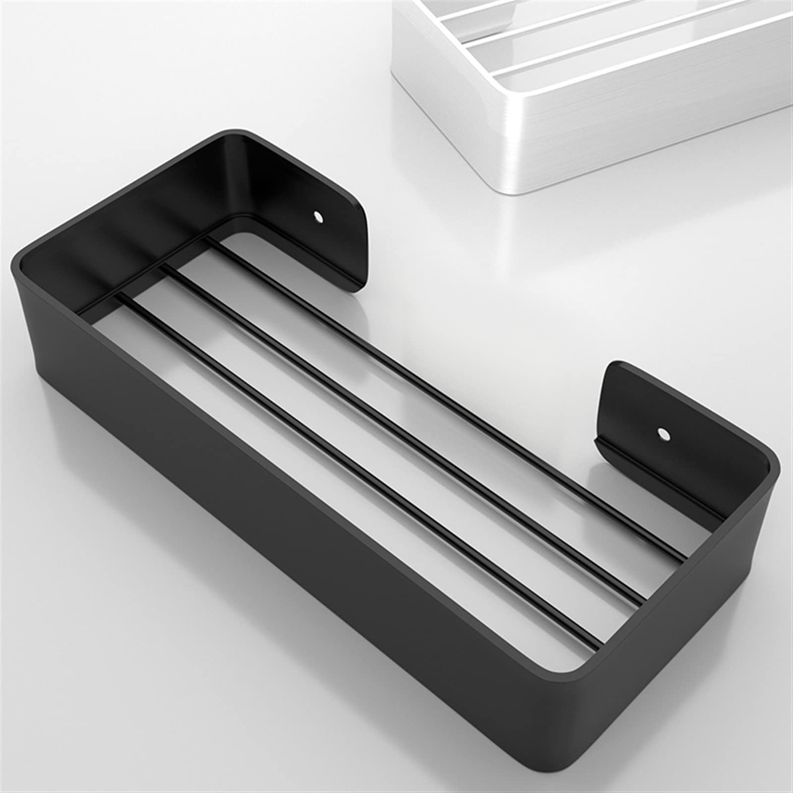 Stainless Steel Punch-Free Toilet Paper Holder - Durable Bathroom Tissue Roll Hanger with Storage Shelf - Perfect for Home, Office, RV & Small Spaces - Easy Installation No Tools Needed
