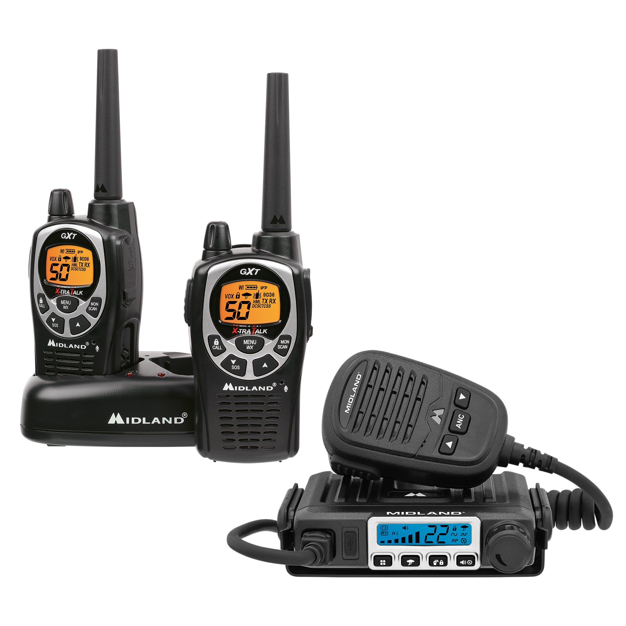 MicroMobile® GXT® GMRS 15 Watt Two-Way Radio Bundle (ORMXT115VP) - Long Range Walkie Talkies for Outdoor Adventures, Hiking, Camping & Emergency Communication