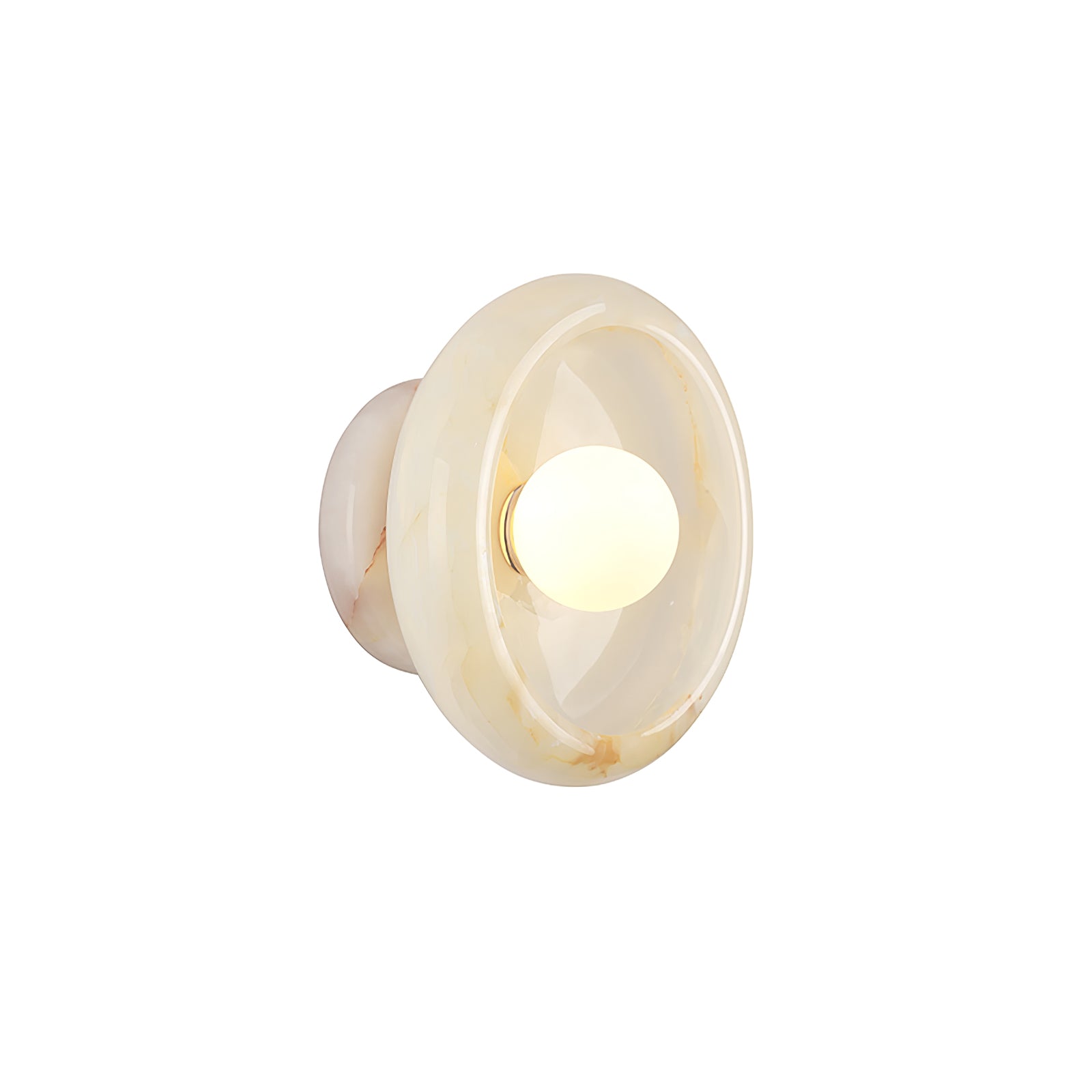 Eclipse Jade Wall Sconce Light Fixture - Modern LED Wall Lamp for Bedroom, Living Room & Hallway - Energy Efficient Indoor Lighting with Adjustable Brightness