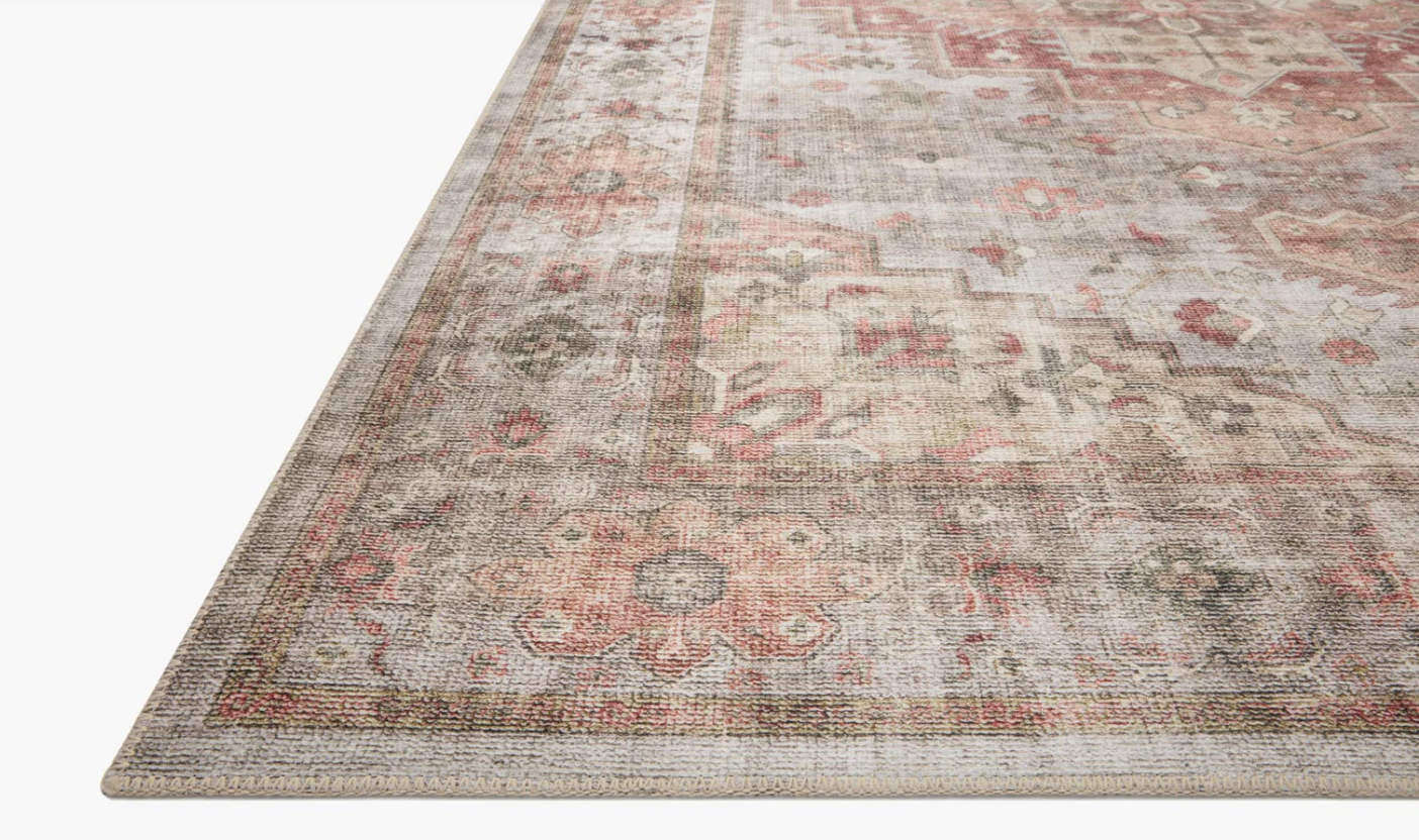 Heidi Dove Spice Rug - Bohemian Style Handmade Cotton Area Rug for Living Room, Bedroom, or Nursery - Soft & Durable Home Decor Floor Mat