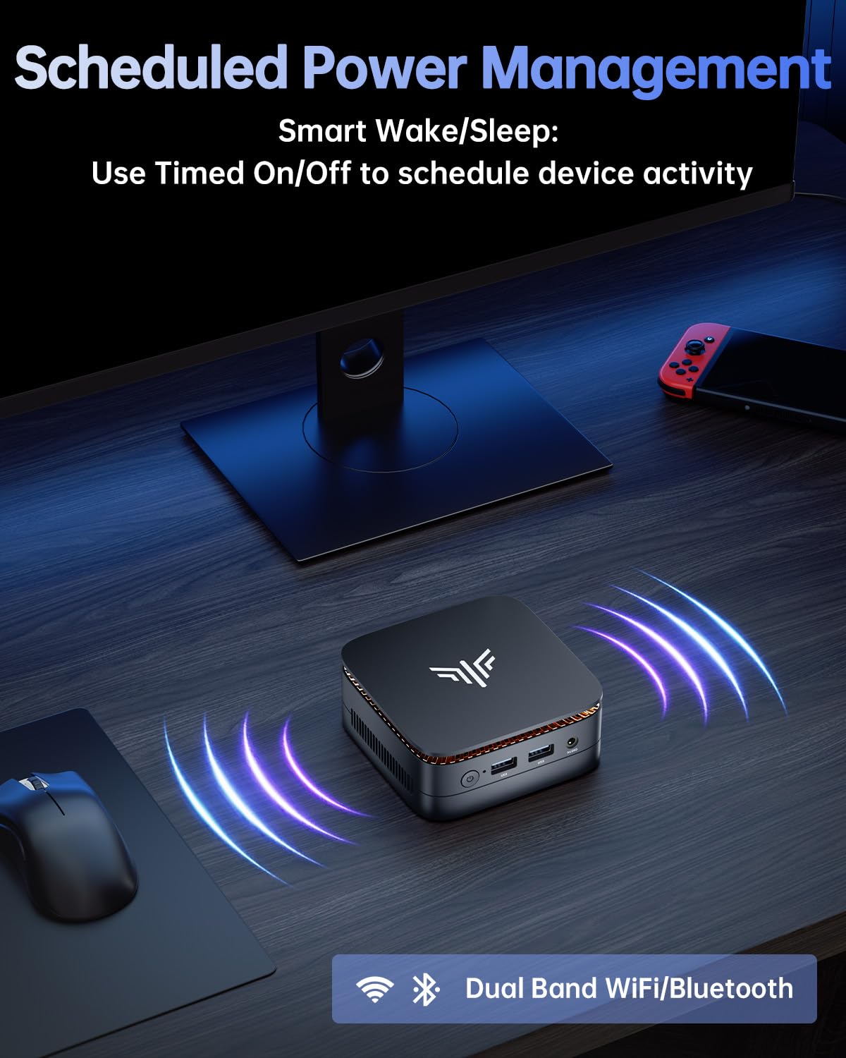 KAMRUI Essenx E1 Mini PC - Intel 12th Gen N97 Processor (Up to 3.6GHz, Beats N150), 16GB RAM 512GB SSD Mini Desktop Computer, 4K HDMI+DP Support, Dual WiFi - Perfect for Home Office, Business & Entertainment