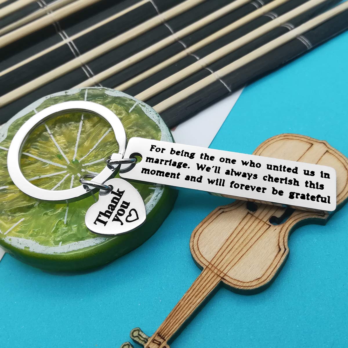 Wedding Officiant Keychain - Personalized Thank You Gift for Wedding Planner & Officiant - Perfect for Officiant Appreciation, Wedding Party Favors & Ceremony Keepsakes