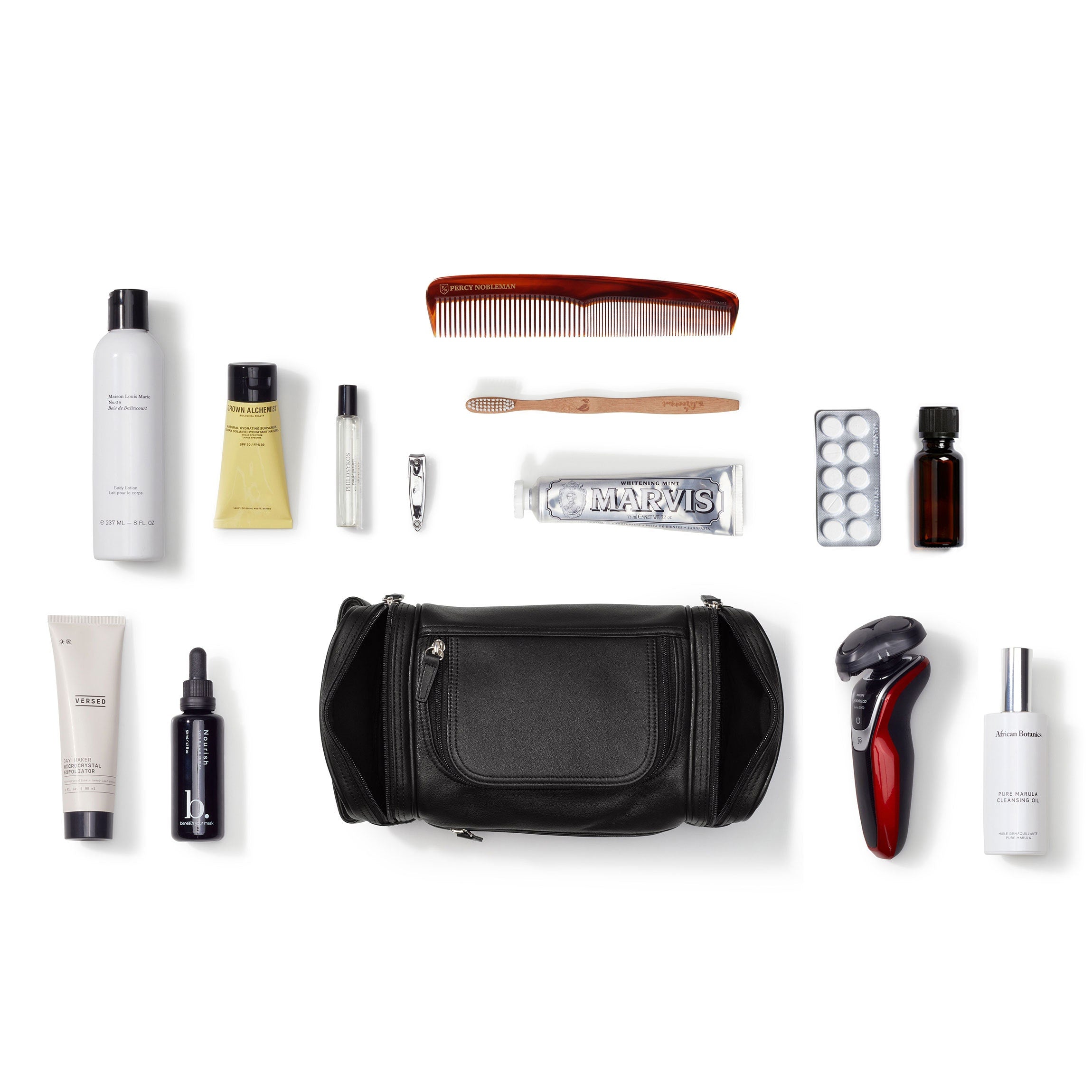 Waterproof Multi-Pocket Travel Toiletry Bag for Men & Women - Navy Blue Organizer for Cosmetics, Makeup, Shampoo - Perfect for Airplane, Gym, Camping Trips