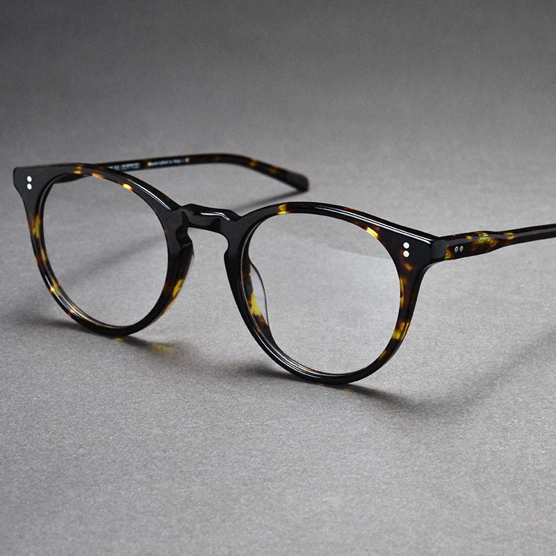 Stylish Black Acetate Full Rim Round Eyeglasses for Women - M5183 | Perfect for Work, Reading & Everyday Fashion