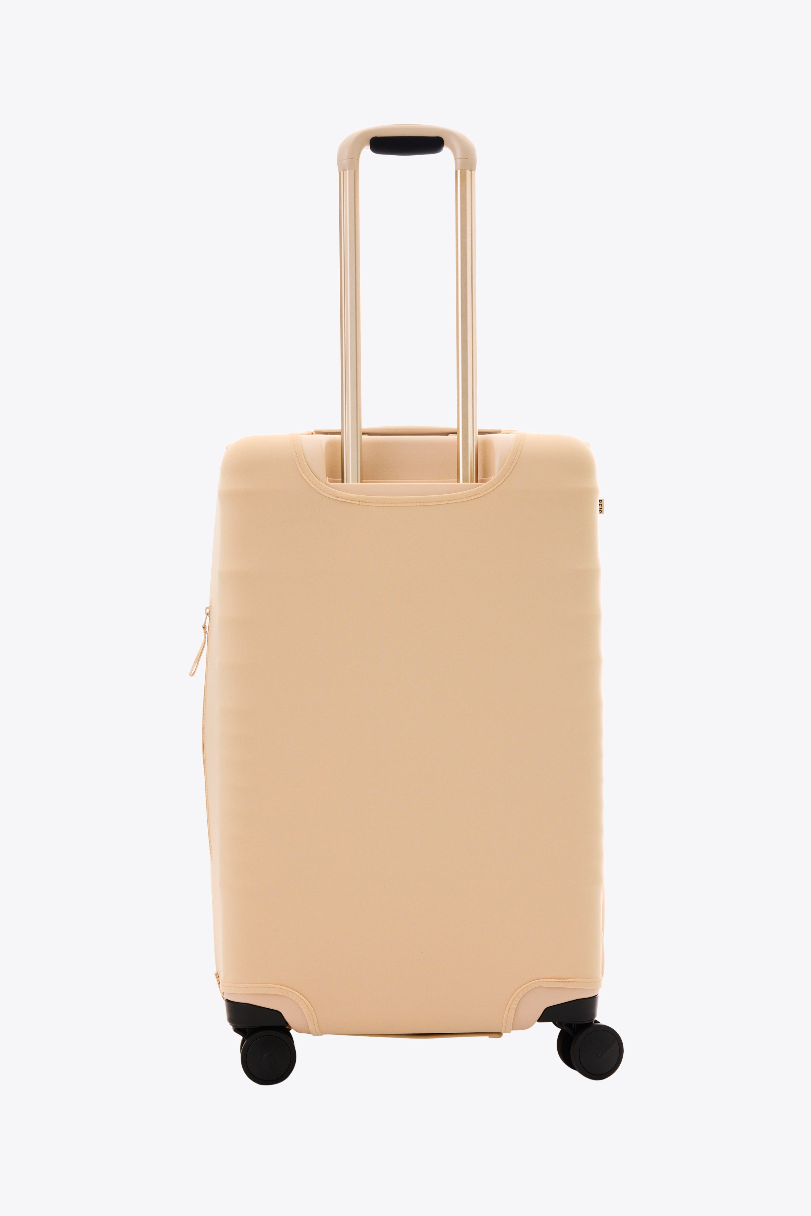 Beige Medium Check-In Luggage Cover - Durable Suitcase Protector for Travel | Perfect for Airplane, Train & Business Trips