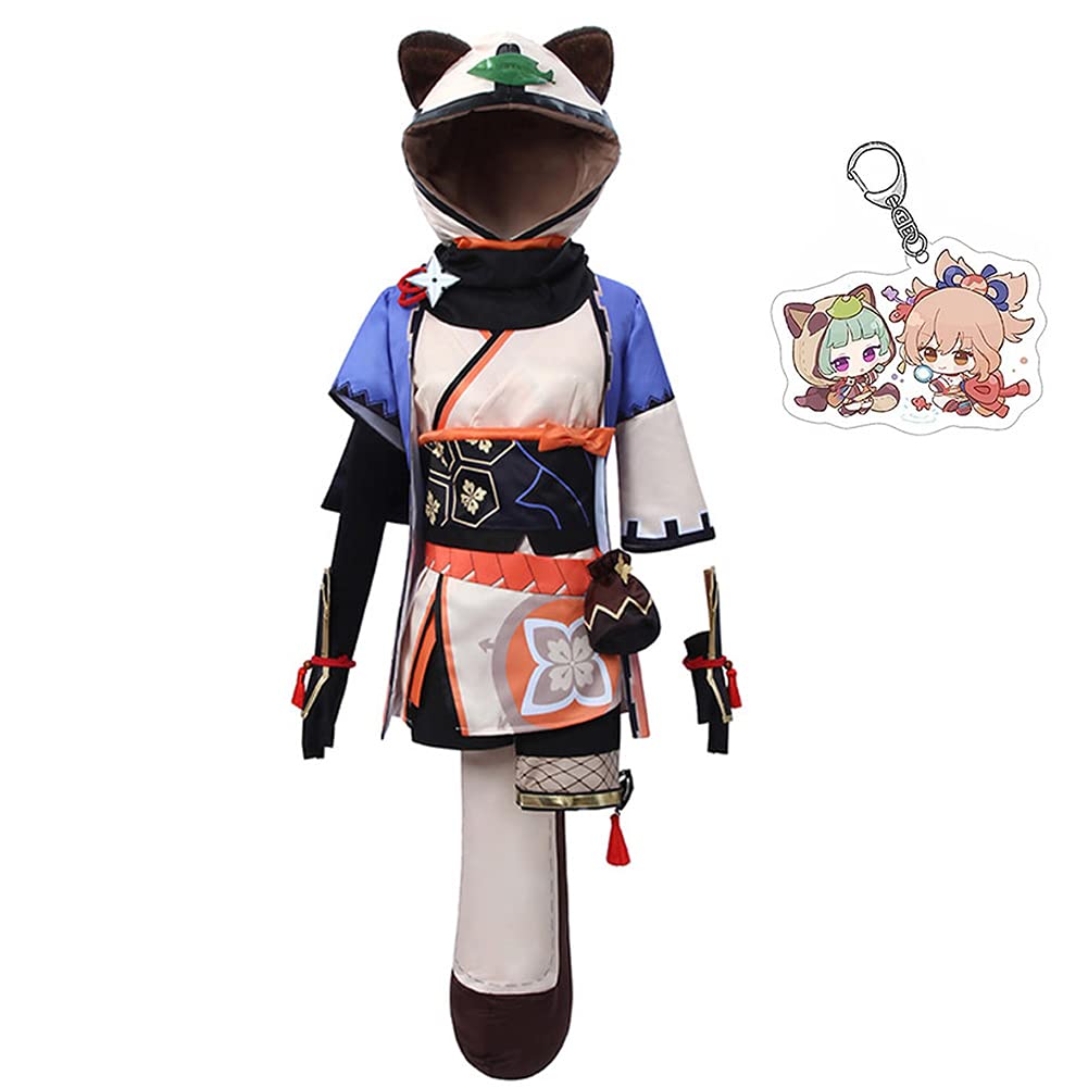 TLSD Sayu Anime Cosplay Costume Full Set - Japanese School Uniform Outfit with Hat & Keychain for Halloween, Comic Con, and Themed Parties
