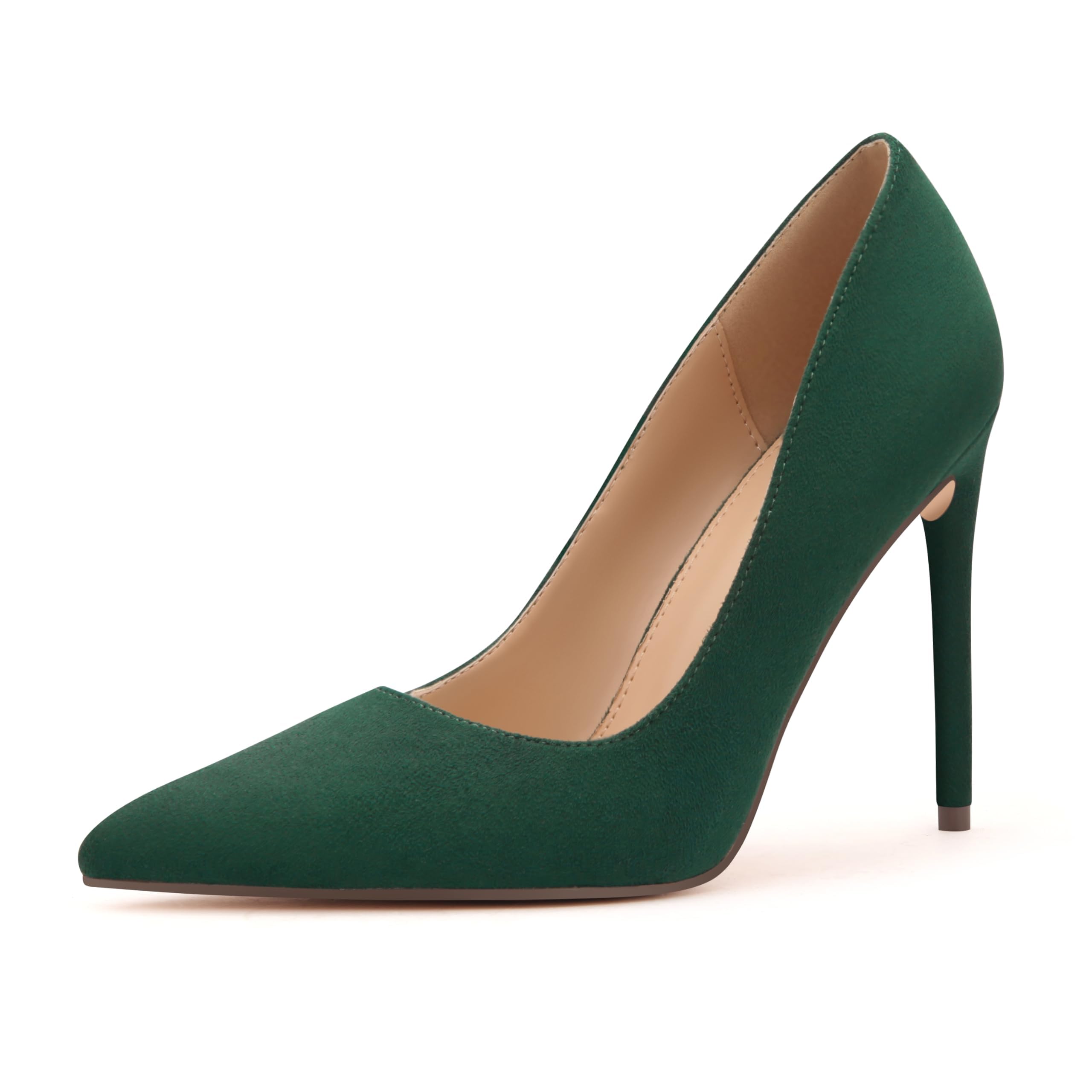 Women's Pointed Toe High Heel Pumps 4.1 Inch Stiletto Dress Shoes - Slip On Party & Bridal Heels for Wedding, Office & Casual Wear