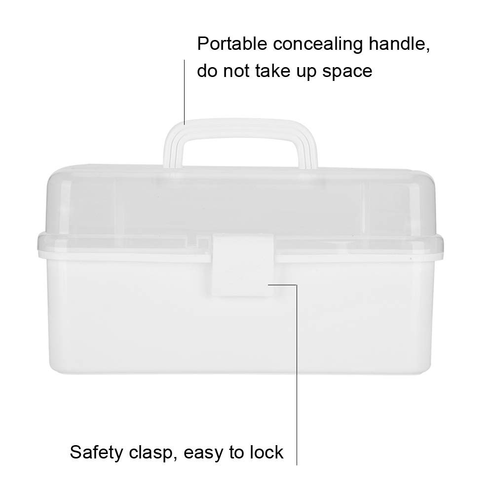 Portable Medicine Organizer Box - Large Family First Aid Kit for Home, Travel & Emergency Use - Child-Safe Medicine Storage Case with Compartments (Ideal for Parents, Camping & Daily Healthcare)