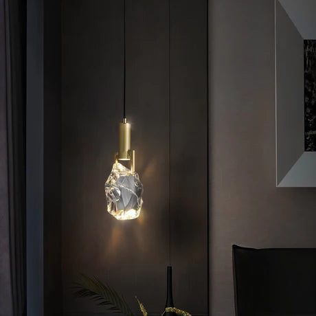 Modern Crystal Pendant Light - Elegant Ceiling Fixture for Dining Room, Kitchen Island & Bedroom Decor | Dimmable LED Chandelier Lighting