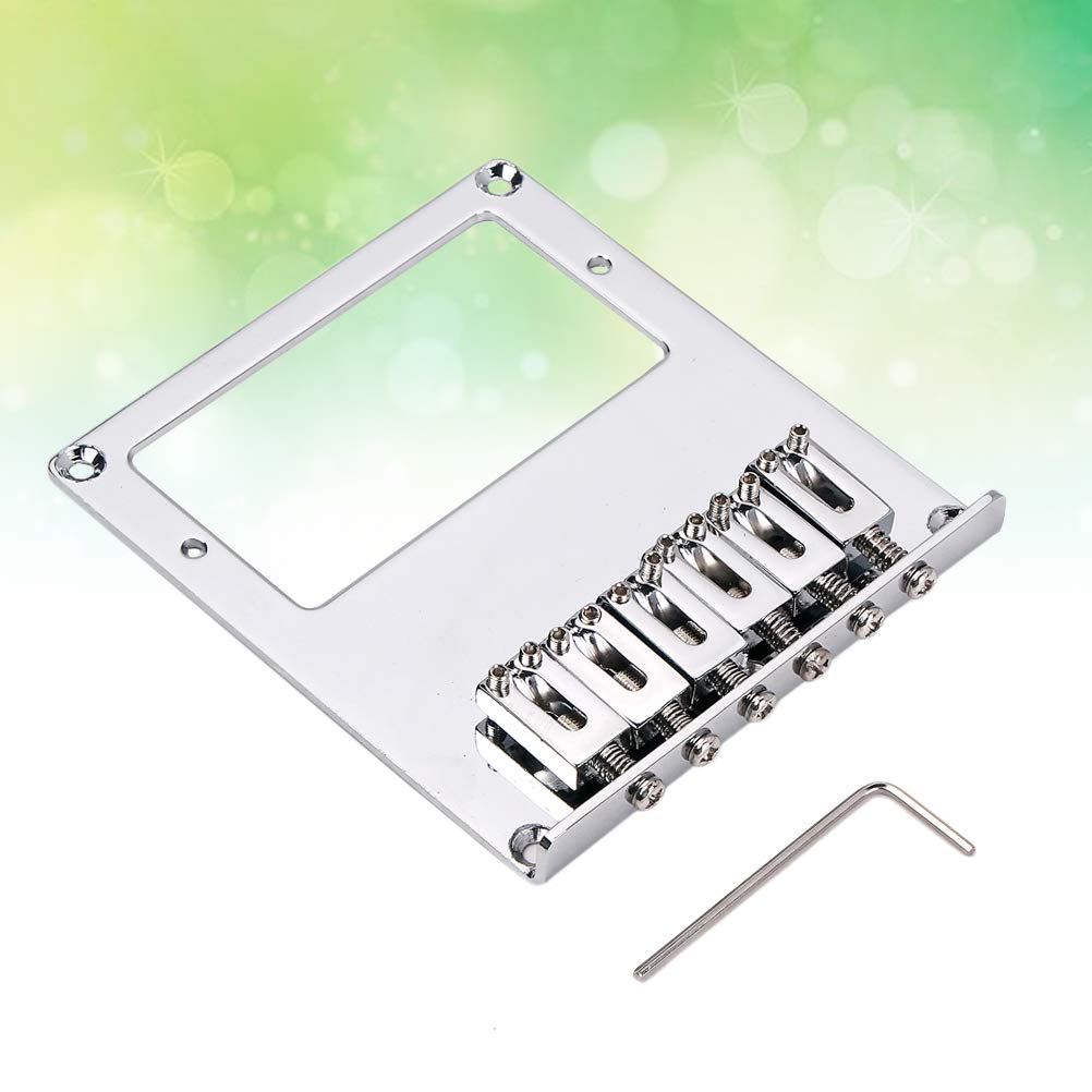 6 String Guitar Bridge Parts - Electric & Acoustic Guitar Bridge Plate with Saddle & Dual Pickups | Premium Guitar Bridge Accessories for Enhanced Sound & Performance | Perfect for Guitar Upgrades, Repairs & Custom Builds