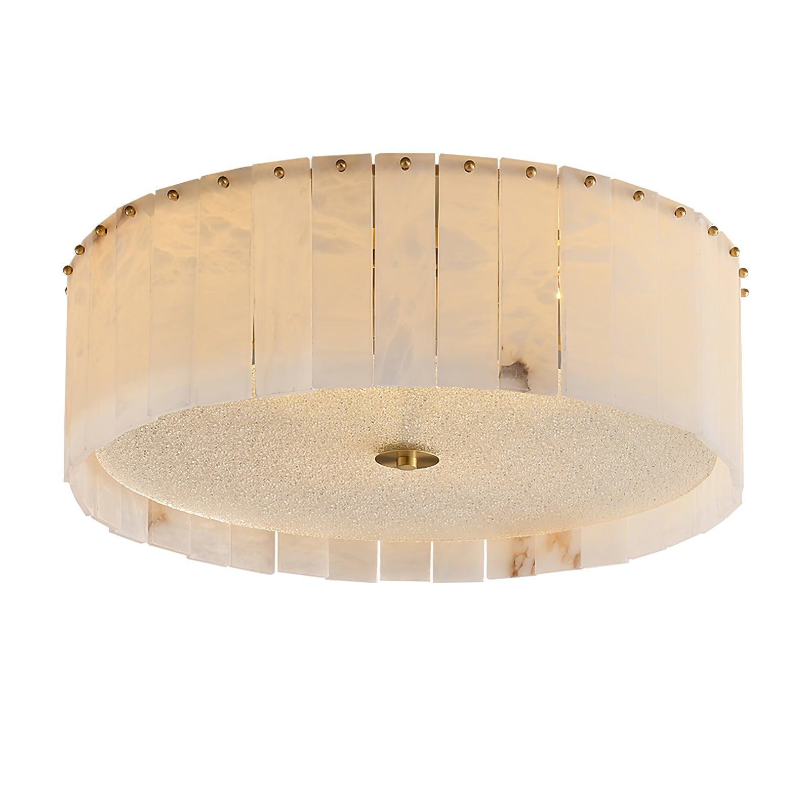 Elysian Alabaster Ceiling Light Fixture - Modern White Glass Chandelier for Dining Room, Bedroom & Living Room Lighting