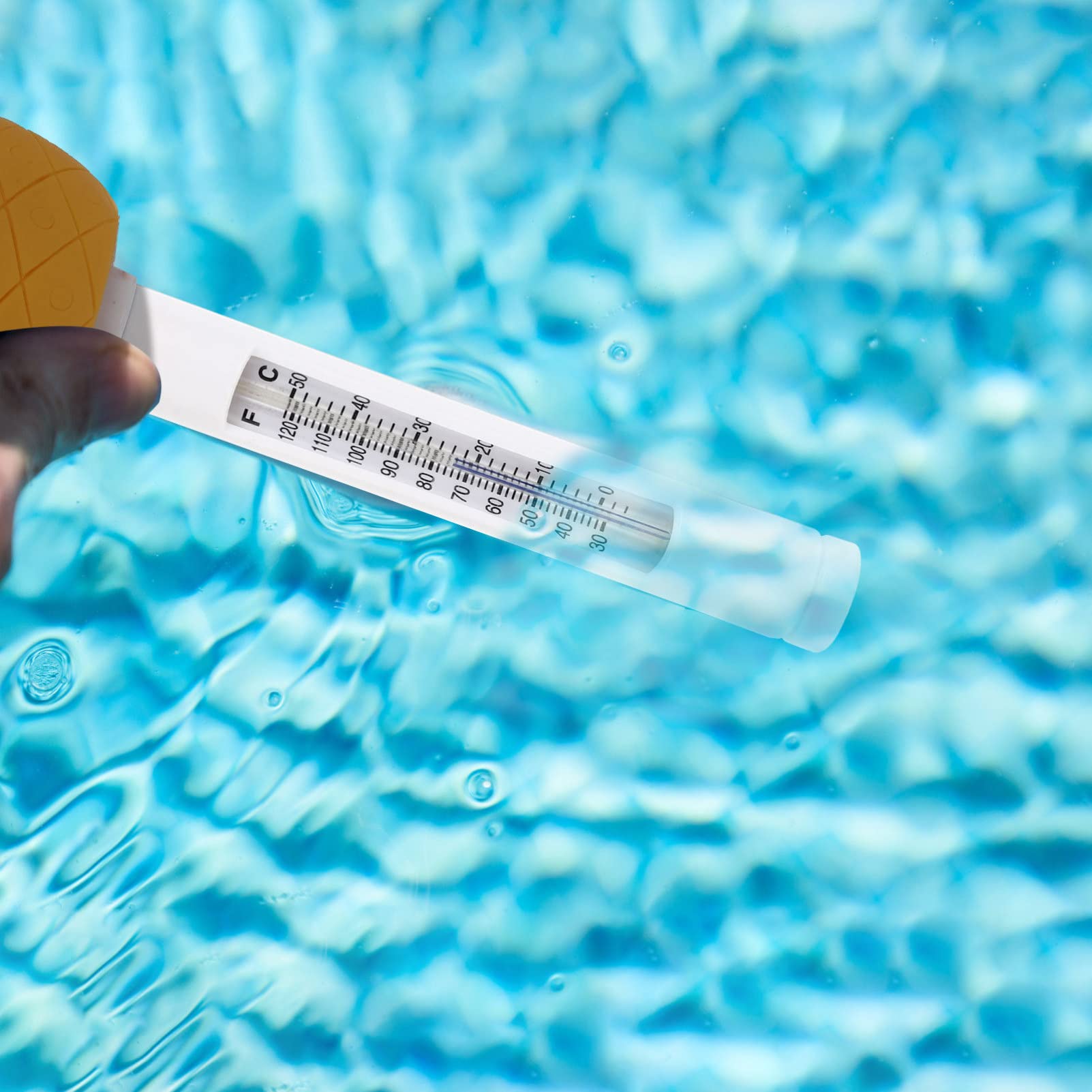 DOITOOL Floating Pool Thermometer - Large Pineapple-Shaped Water Temperature Gauge for Easy Reading in Outdoor & Indoor Swimming Pools, Spas, Hot Tubs - Perfect for Pool Parties, Backyard Relaxation, and Spa Maintenance