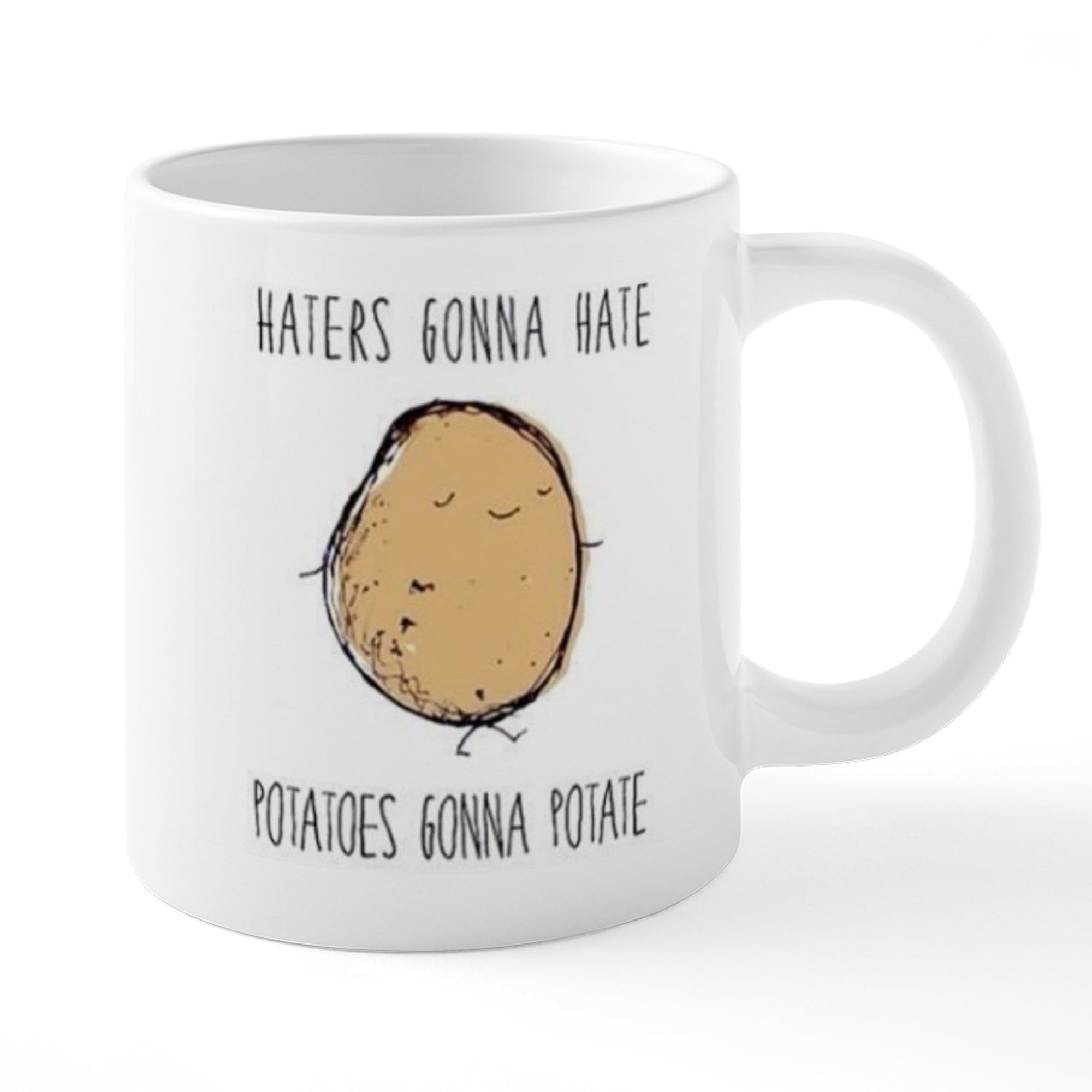 Haters Gonna Hate Potatoes Gonna Potate 20oz Ceramic Coffee Mug - Large Insulated Tea Cup for Office, Home & Gifts - Funny Novelty Drinking Cup for Coffee Lovers