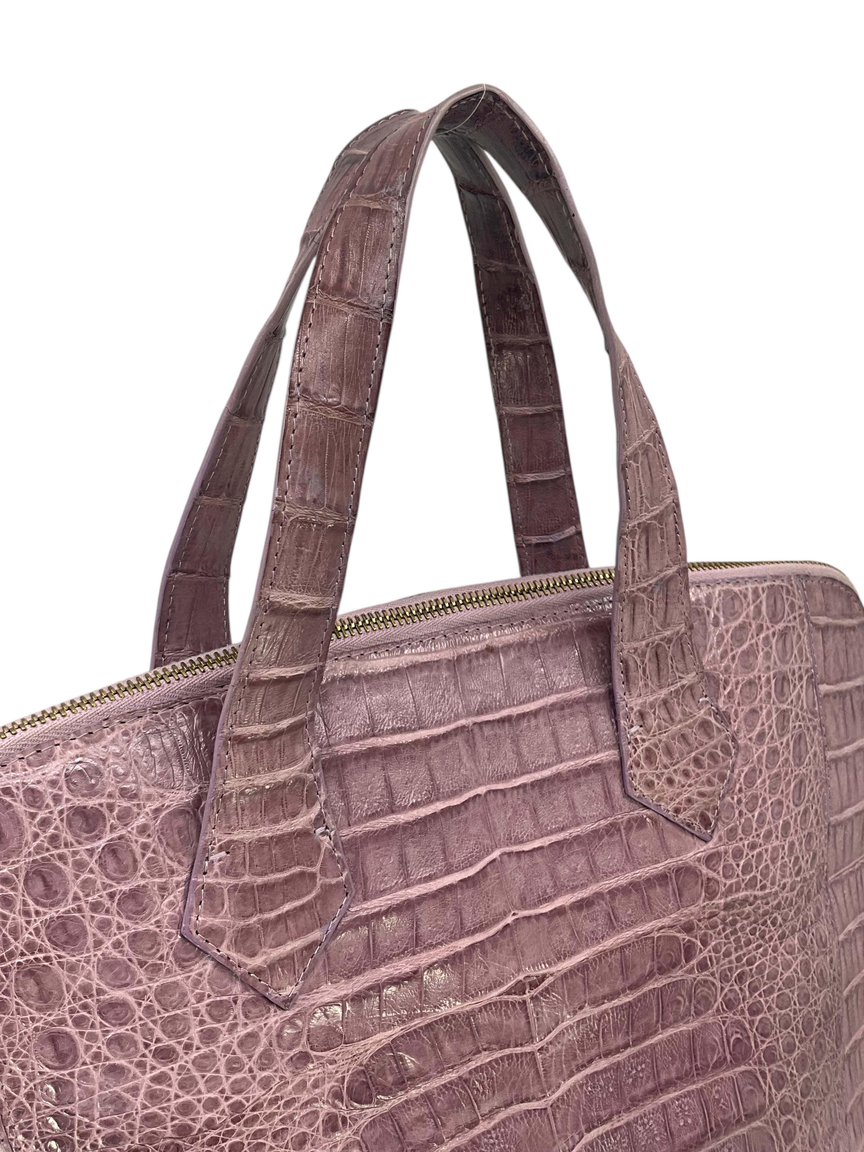 Luxury NANCY GONZALEZ Genuine Crocodile Leather Large Top Handle Handbag for Women - Perfect for Evening Parties, Weddings & Special Occasions