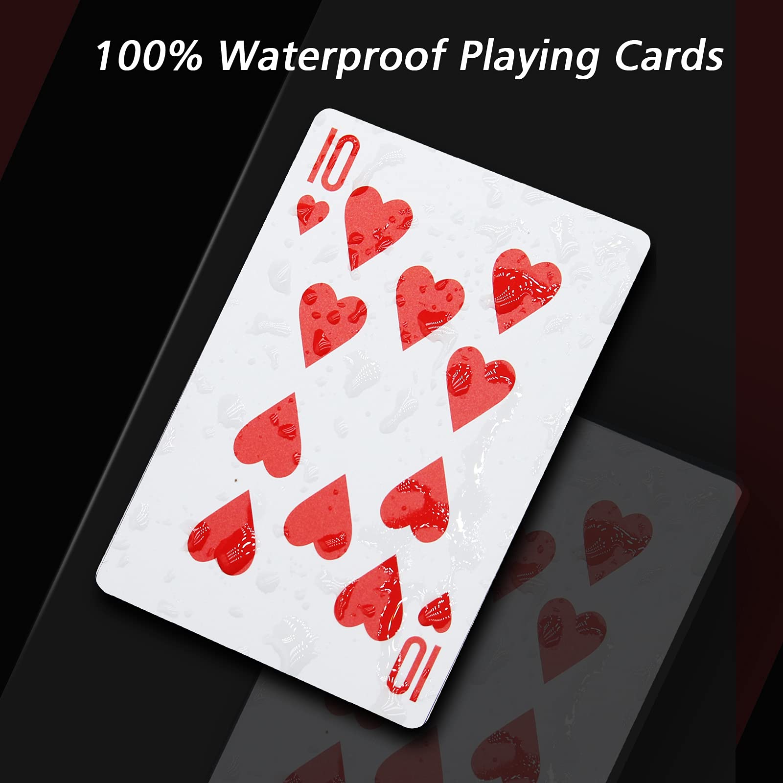 INTEGEAR 2 Decks Waterproof Plastic Playing Cards - Standard Index 2.5