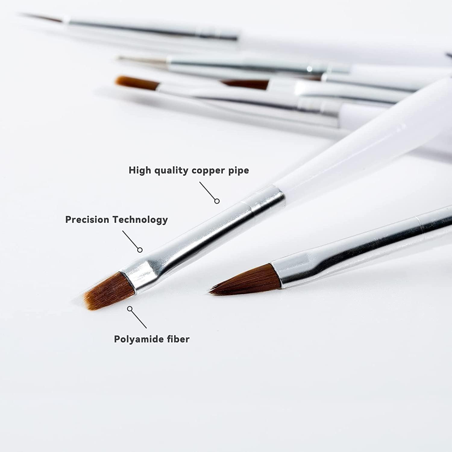 Sminakh Professional Nail Art Gel Brush Set - 1 Piece for Nail Extensions, Detailing, Striping & Blending - 3D Acrylic & Gel Nail Brush for Salon & DIY Manicures (Color & Shape May Vary) - Perfect for Home Nail Care, Professional Salon Use & Nail Art Enthusiasts
