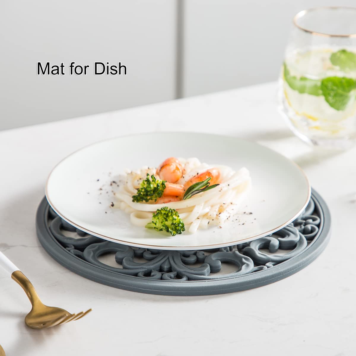 Premium Extra Thick Silicone Trivet Mats (Set of 3) - Heat Resistant Hot Pot Holders & Pan Protectors for Kitchen Countertops & Tables | Beige Kitchen Decor Accessories | Ideal for Serving Dishes, Baking, and Dining Protection