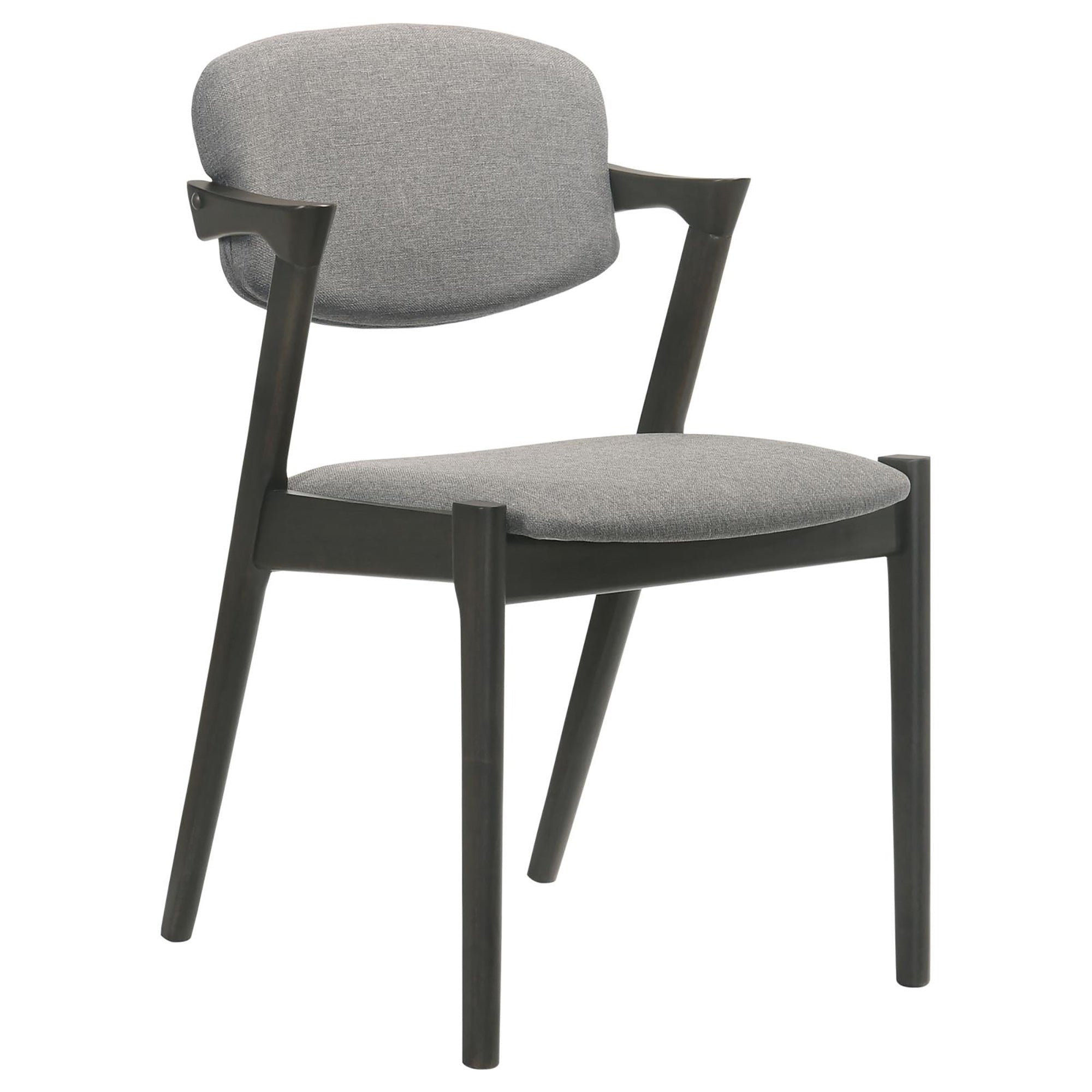 Stylish Brown Grey & Black Dining Chairs (Set of 2) - Modern Kitchen & Dining Room Furniture for Home & Restaurant Use