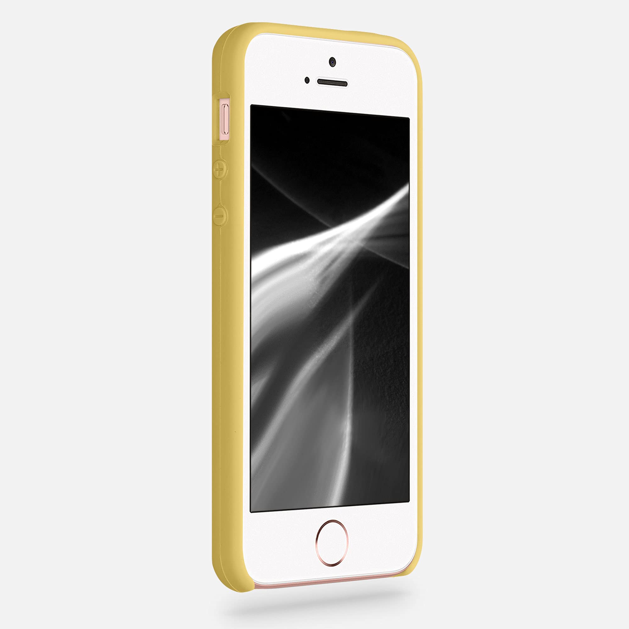 kwmobile Soft TPU Silicone Phone Case for Apple iPhone SE (1st Gen 2016) / iPhone 5 / iPhone 5S - Smooth Yellow Protective Cover | Perfect for Everyday Use, Work & Travel