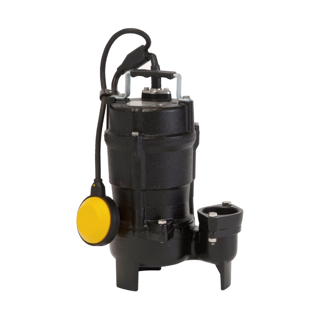 Tsurumi 50UTZ2.4S 0.40kW Single Phase Compact Submersible Wastewater Pump with Vortex Impeller - 270LPM/90kPa Max Flow - Ideal for Basement Drainage, Sewage Transfer & Construction Site Dewatering