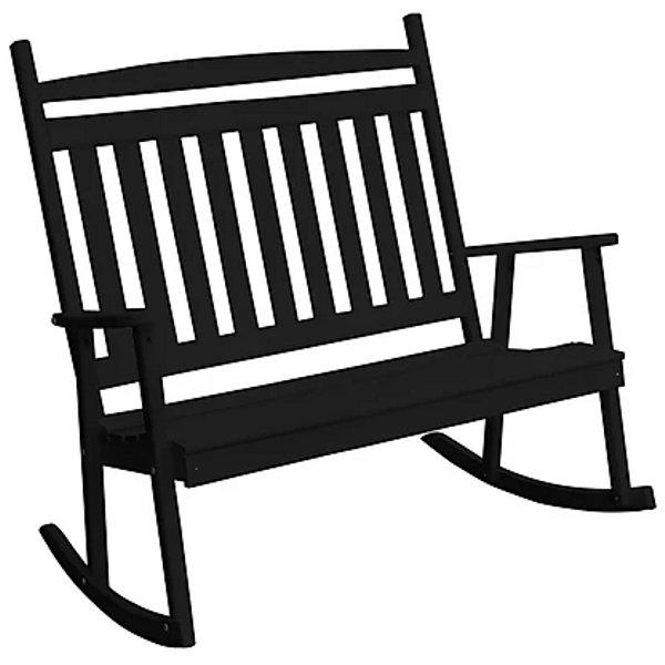 Premium Yellow Pine Double Classic Porch Rocker - Comfortable Outdoor Rocking Chair for Patio, Garden & Front Porch Relaxation