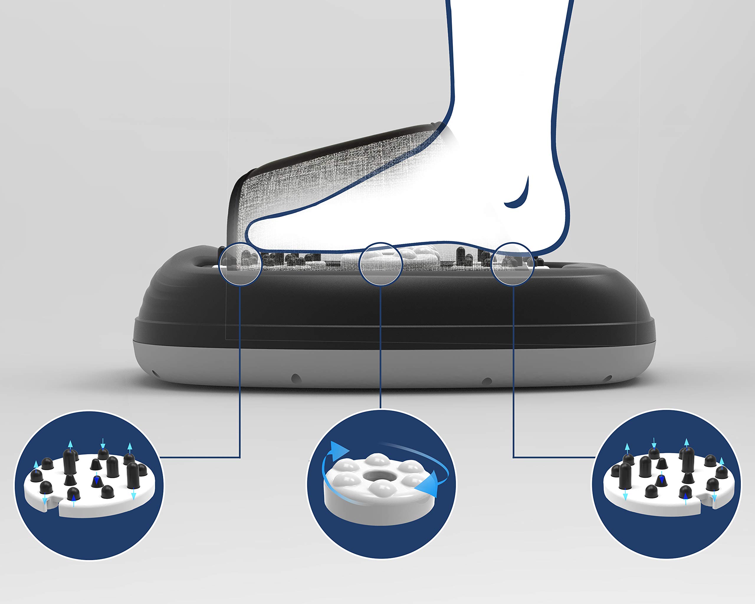 Zyllion Shiatsu Foot Massager with Heat - Deep Tissue Kneading & Air Compression for Plantar Fasciitis Relief - Fits Up to Size 13 - Black (ZMA-31-BK) - Perfect for Home Relaxation & Foot Pain Relief After Workouts