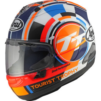 Arai Corsair X Isle of Man TT 2025 Motorcycle Helmet - DOT & ECE Certified Full Face Helmet for Racing & Street Riding - Lightweight & Aerodynamic Design for High-Speed Performance - Perfect for Track Days, Commuting and Motorcycle Enthusiasts