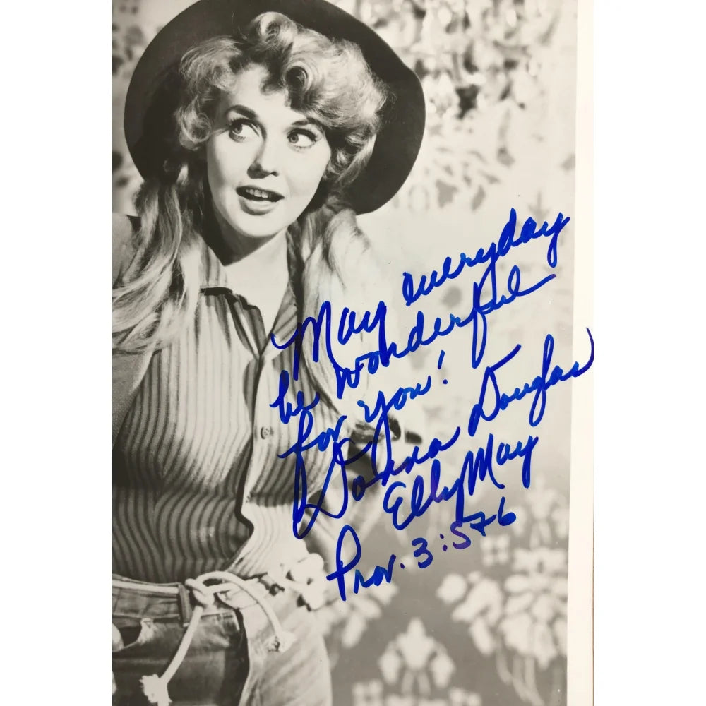 Donna Douglas Autographed 8x10 Photo with JSA COA - Beverly Hillbillies Elly May Signed Memorabilia - Perfect for Collectors, Fans & Home Theater Decor