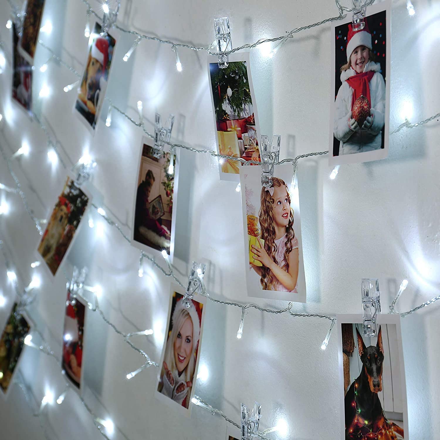 PhilzOps 100 LED Christmas Lights, 10m Indoor/Outdoor Waterproof String Lights with 8 Lighting Modes - Cool White Decorative Lights for Christmas Tree, Home, Party, Wedding & Birthday Decorations | Perfect for Holiday, Garden, Patio and Festive Celebrations